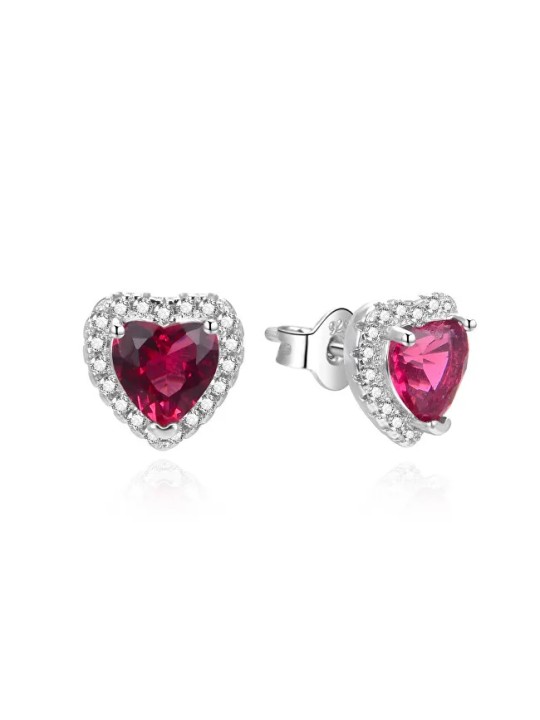 Agato Bellissimi orecchini in argento con zirconi rosso rubino AGUP3500-R donna