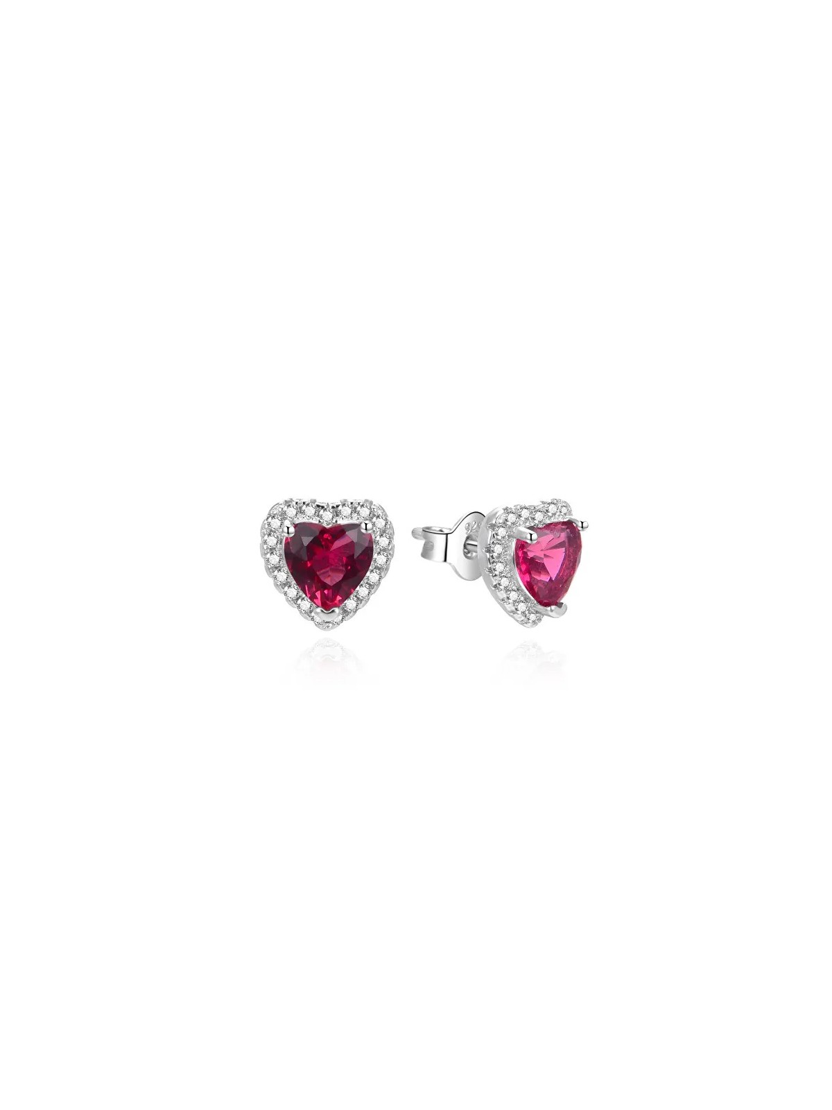 Agato Bellissimi orecchini in argento con zirconi rosso rubino AGUP3500-R donna
