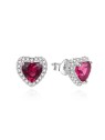 Agato Bellissimi orecchini in argento con zirconi rosso rubino AGUP3500-R donna
