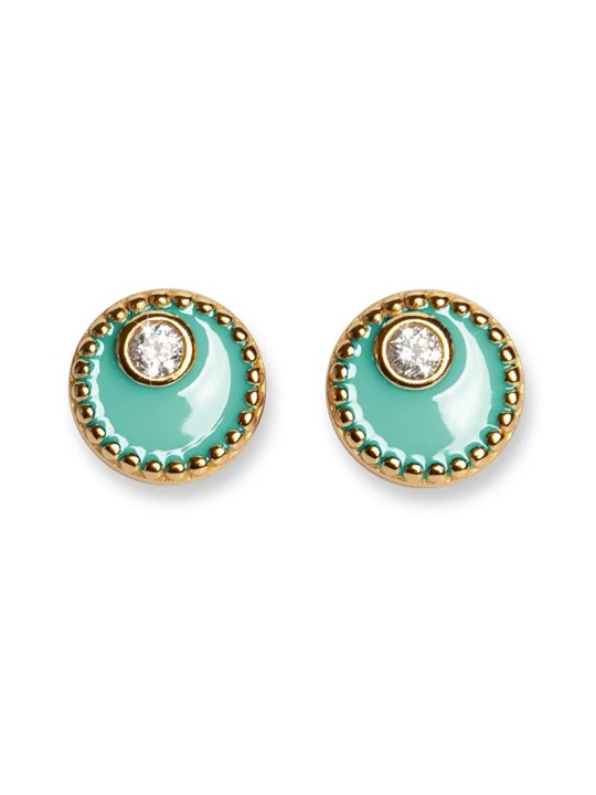 Oliver Weber Orecchini placcati oro con smalto verde Meliora 62258G TUR donna