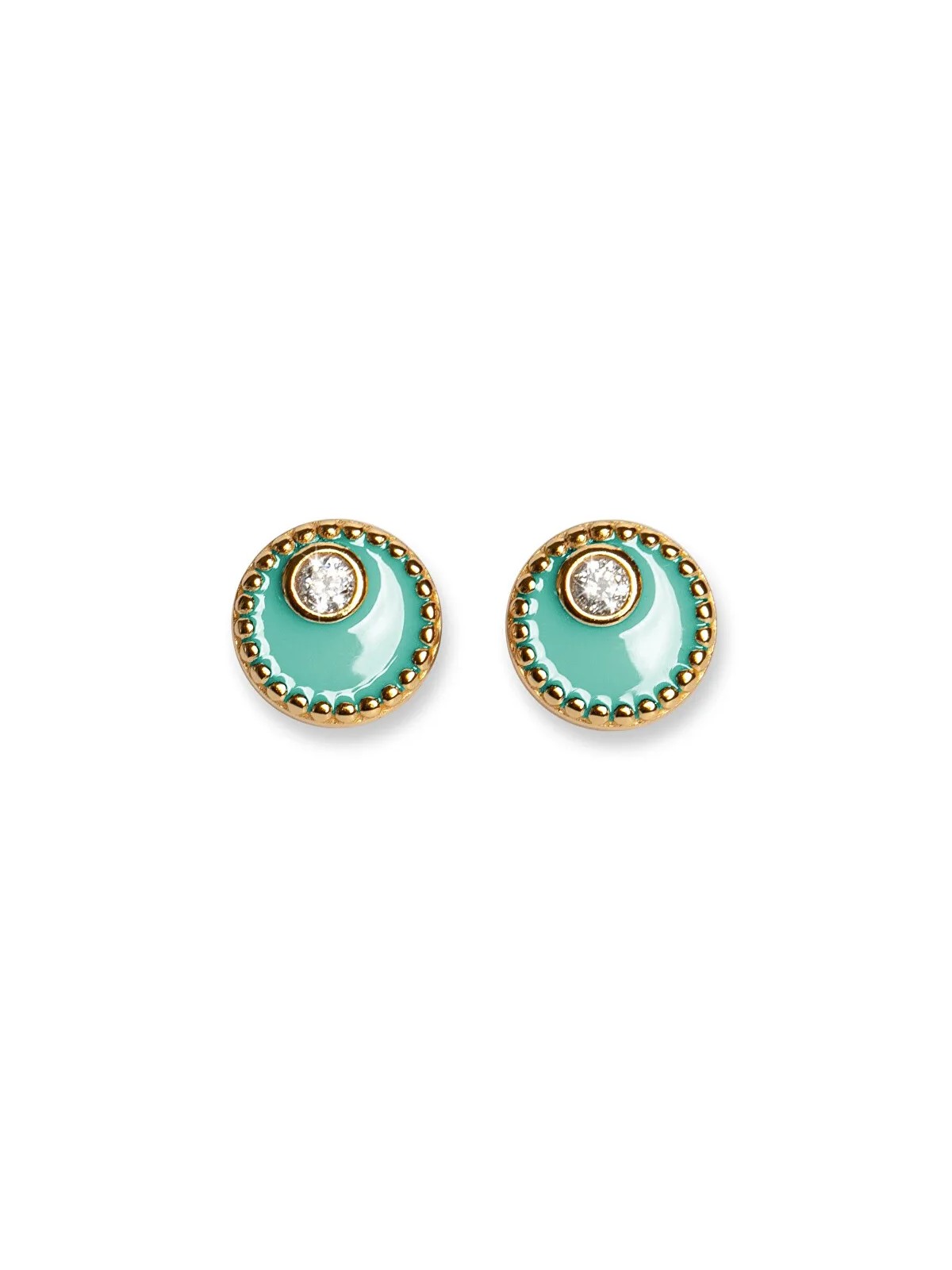 Oliver Weber Orecchini placcati oro con smalto verde Meliora 62258G TUR donna