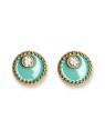 Oliver Weber Orecchini placcati oro con smalto verde Meliora 62258G TUR donna