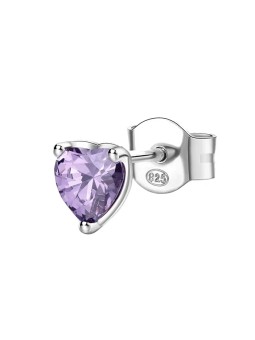 Brosway Orecchini singoli in argento Cuore Fancy Magic Viola FMP92 donna