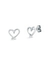 Vuch Orecchini minimalisti in acciaio Cuori Argento Emery donna