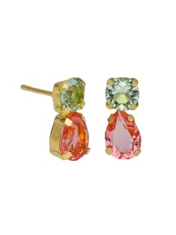 Victoria Cruz Orecchini placcati oro con cristilla Decent Bay A4897-26DT donna