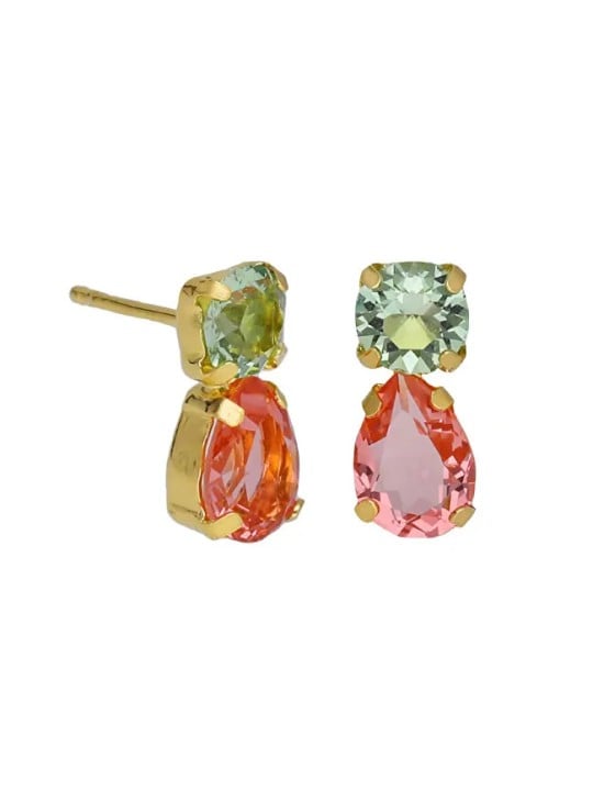 Victoria Cruz Orecchini placcati oro con cristilla Decent Bay A4897-26DT donna