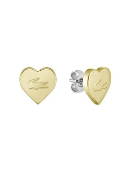 Lacost Orecchini placcati oro Cuore con coccodrillo 2040401 donna