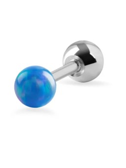 Troli Orecchino piercing con opale sintetico blu donna
