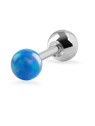 Troli Orecchino piercing con opale sintetico blu donna