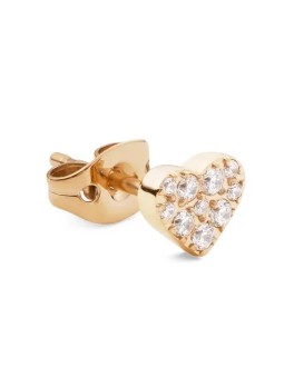 Daniel Wellington Orecchino singolo placcato oro Cuore con cristalli DW00400868 donna