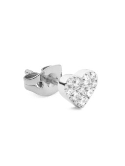 Daniel Wellington Orecchino singolo in acciaio Cuore con cristalli DW00400878 donna