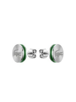 Lacoste Eleganti orecchini a bottone in acciaio Baseline 2040085 donna