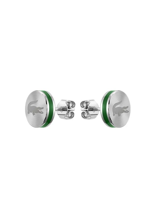 Lacoste Eleganti orecchini a bottone in acciaio Baseline 2040085 donna