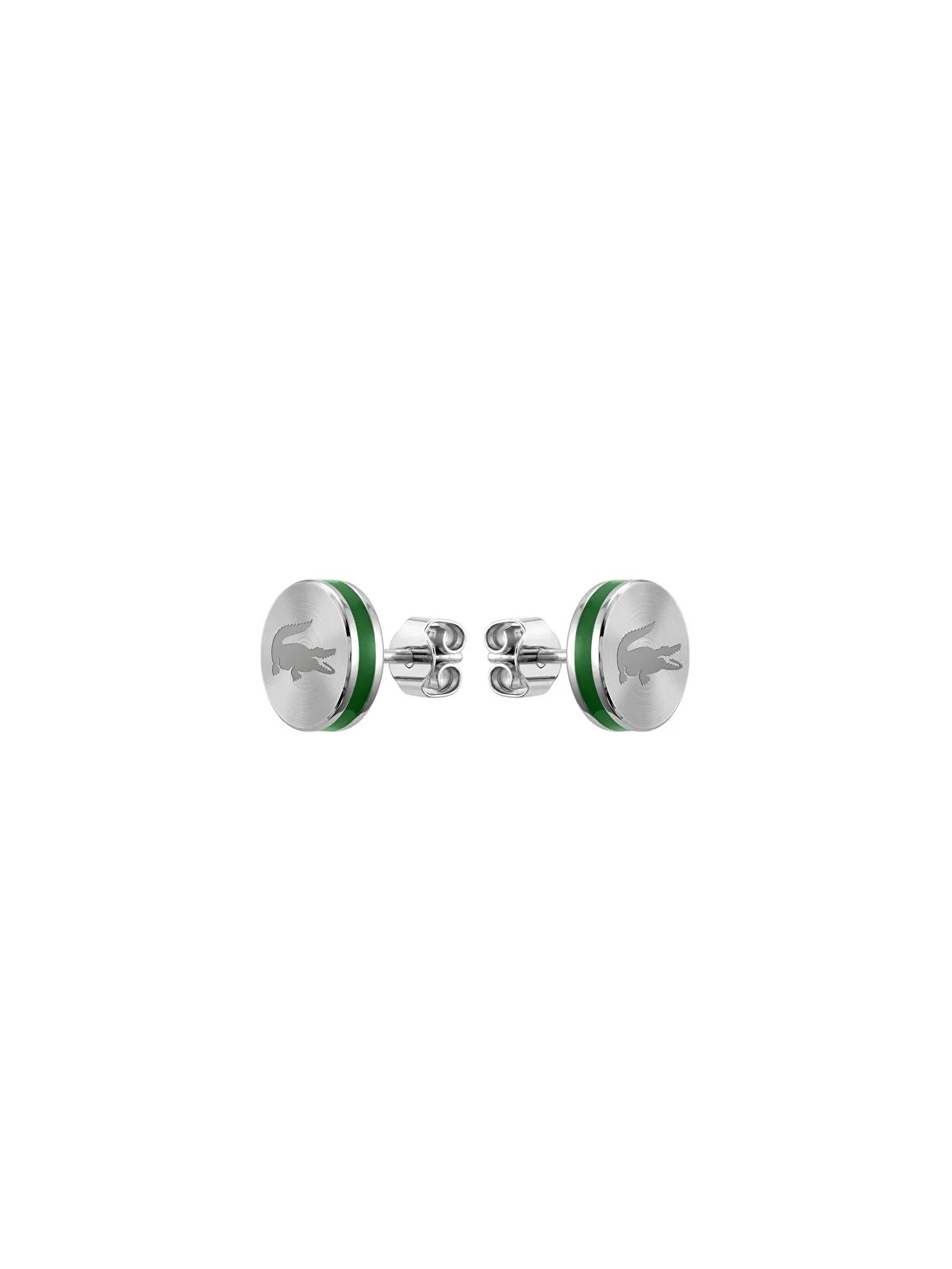 Lacoste Eleganti orecchini a bottone in acciaio Baseline 2040085 donna