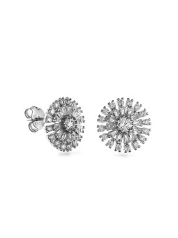 AGAIN Gioielli Orecchini a bottone in argento con zirconi cubici AJNS0005 donna