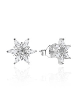 Agato Orecchini in argento con fiocchi di neve AGT-E003PW donna