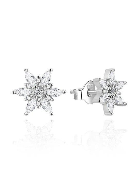 Agato Orecchini in argento con fiocchi di neve AGT-E003PW donna