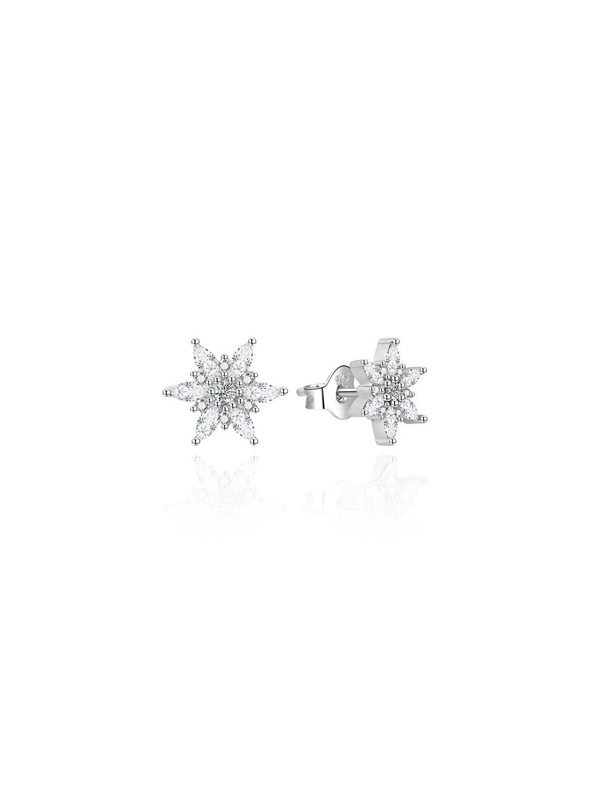 Agato Orecchini in argento con fiocchi di neve AGT-E003PW donna