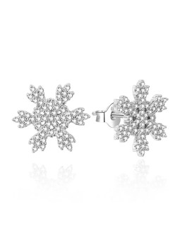 Agato Orecchini in argento con fiocchi di neve AGT-E006PW donna