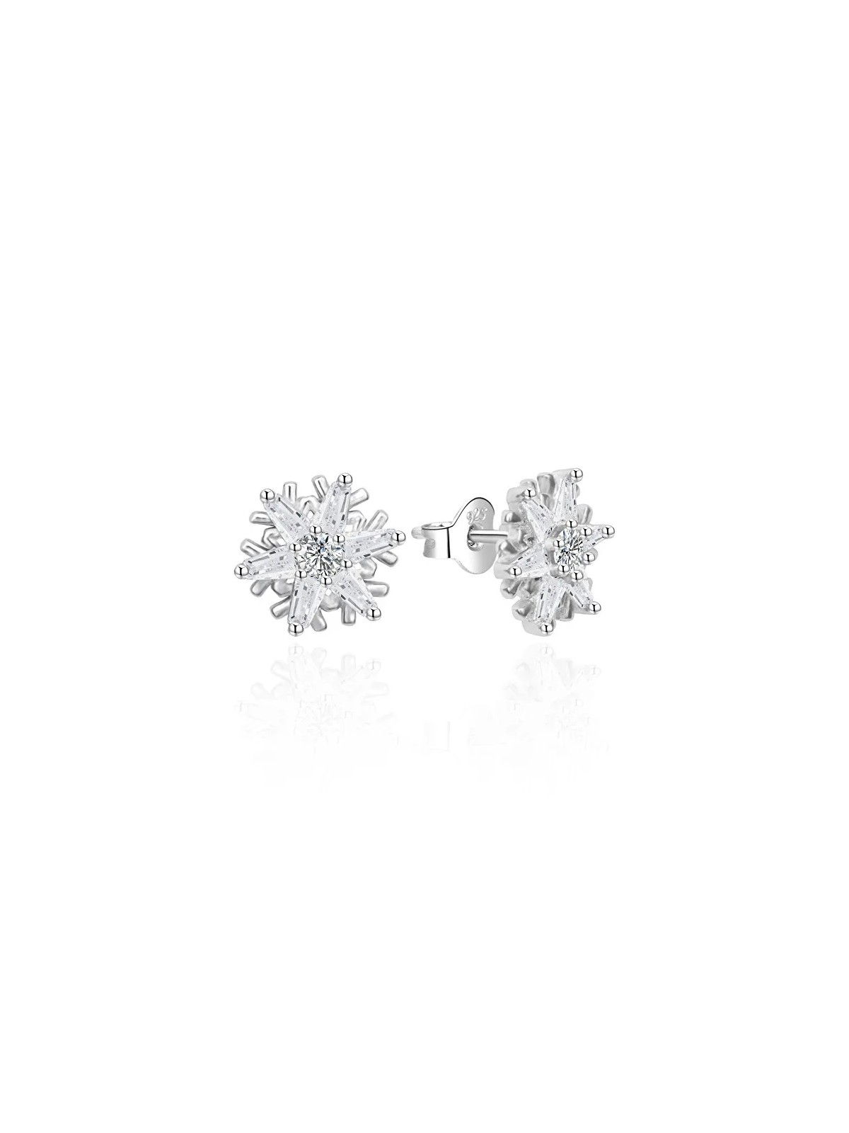Agato Orecchini in argento scintillanti Fiocchi di neve AGT-E007PW donna