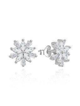 Agato Orecchini in argento Fiocchi di neve con zirconi AGT-E009PW donna