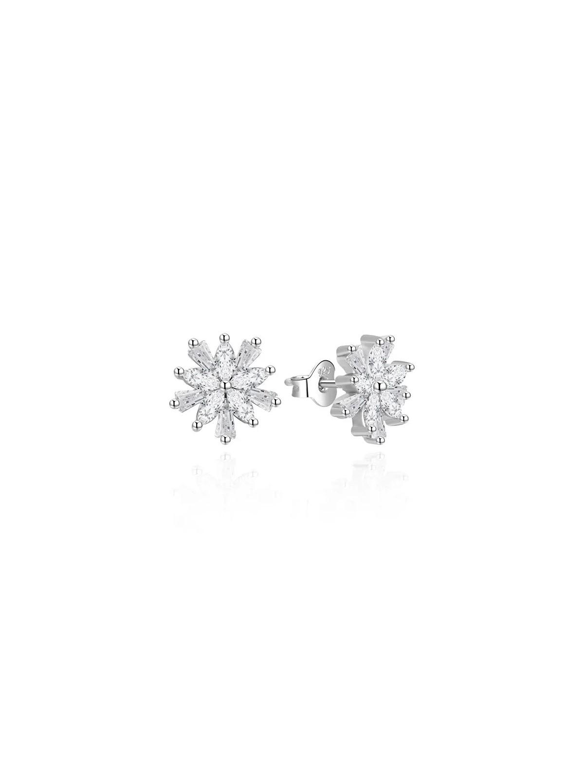 Agato Orecchini in argento Fiocchi di neve con zirconi AGT-E009PW donna