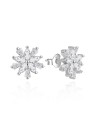 Agato Orecchini in argento Fiocchi di neve con zirconi AGT-E009PW donna