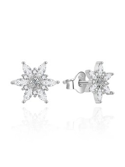 Agato Orecchini in argento con fiocchi di neve AGT-E005PW donna