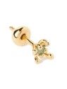 PDPAOLA Orecchino singolo placcato oro Green Fleur Colors PG01-320-U donna
