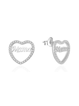Agato Orecchini a cuore con zirconi Mama AGT-E039PW donna