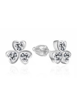 Agato Orecchini a trifoglio in argento scintillante AGT-E063SW donna