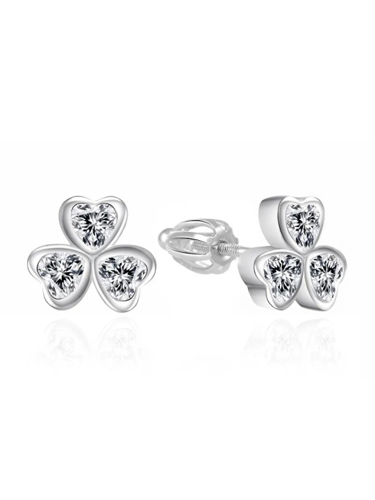Agato Orecchini a trifoglio in argento scintillante AGT-E063SW donna