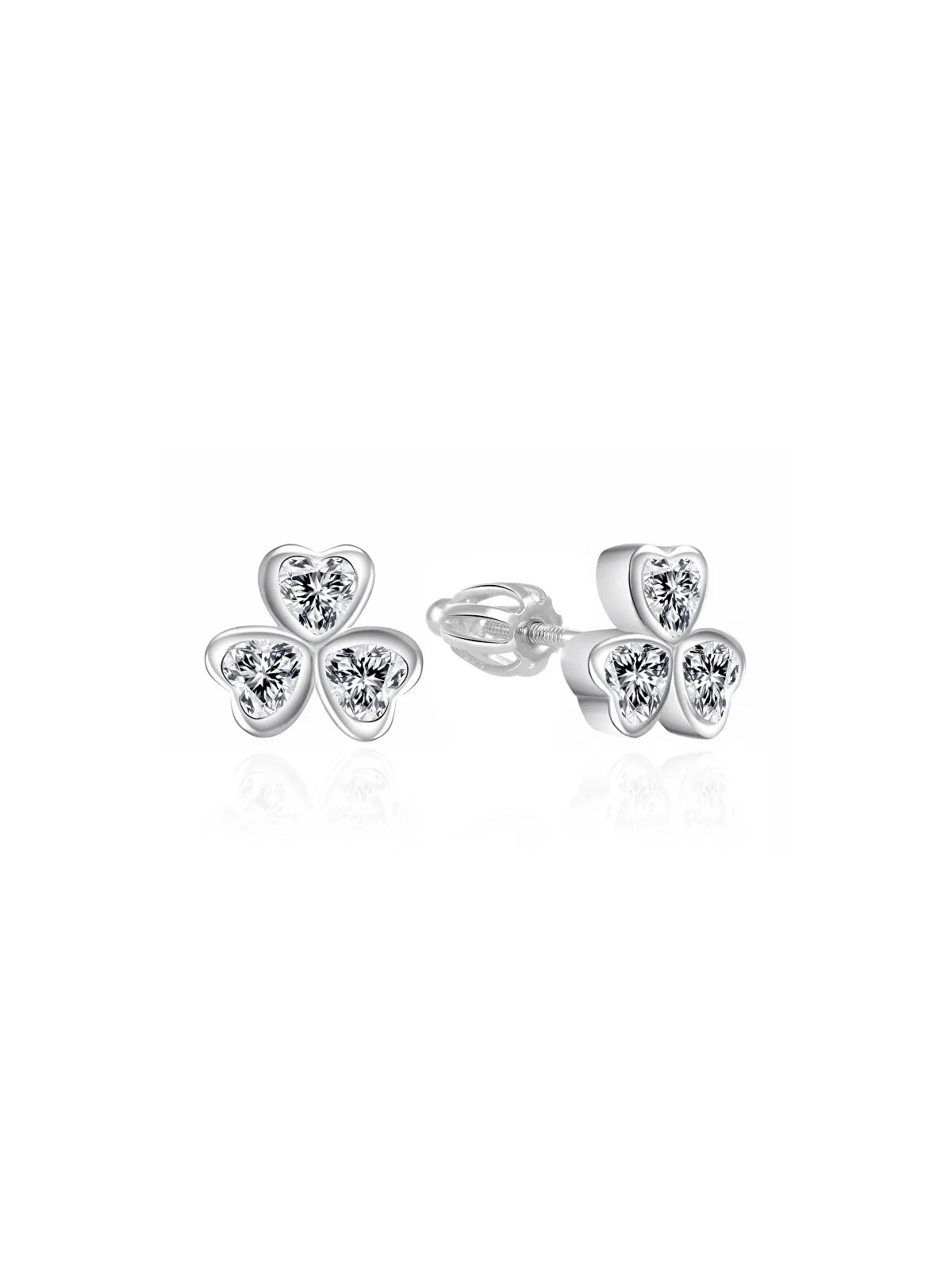 Agato Orecchini a trifoglio in argento scintillante AGT-E063SW donna
