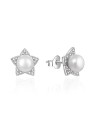 Agato Orecchini originali in argento con perla e zirconi AGT-E086PW-P donna
