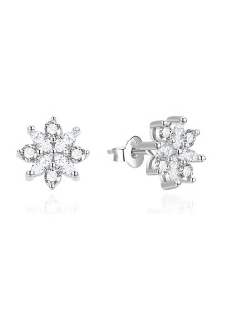 Agato Orecchini in argento con zirconi Fiocchi di neve AGT-E156PW donna