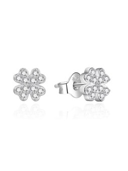 Agato Orecchini in argento con zirconi Quadrifoglio AGT-E098PW donna