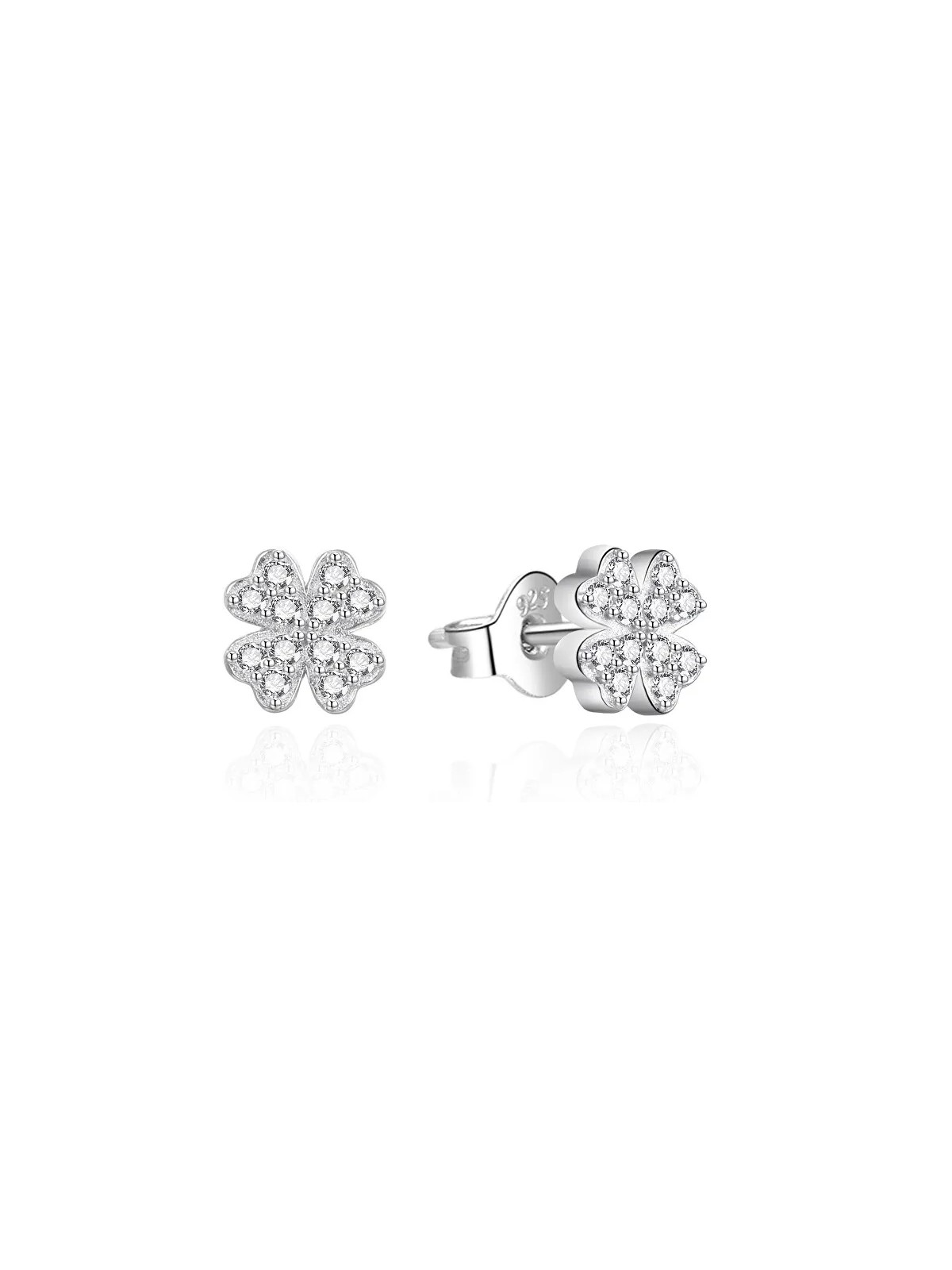 Agato Orecchini in argento con zirconi Quadrifoglio AGT-E098PW donna