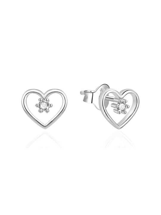 Agato Orecchini a cuore in argento con zircone AGT-E100PW donna