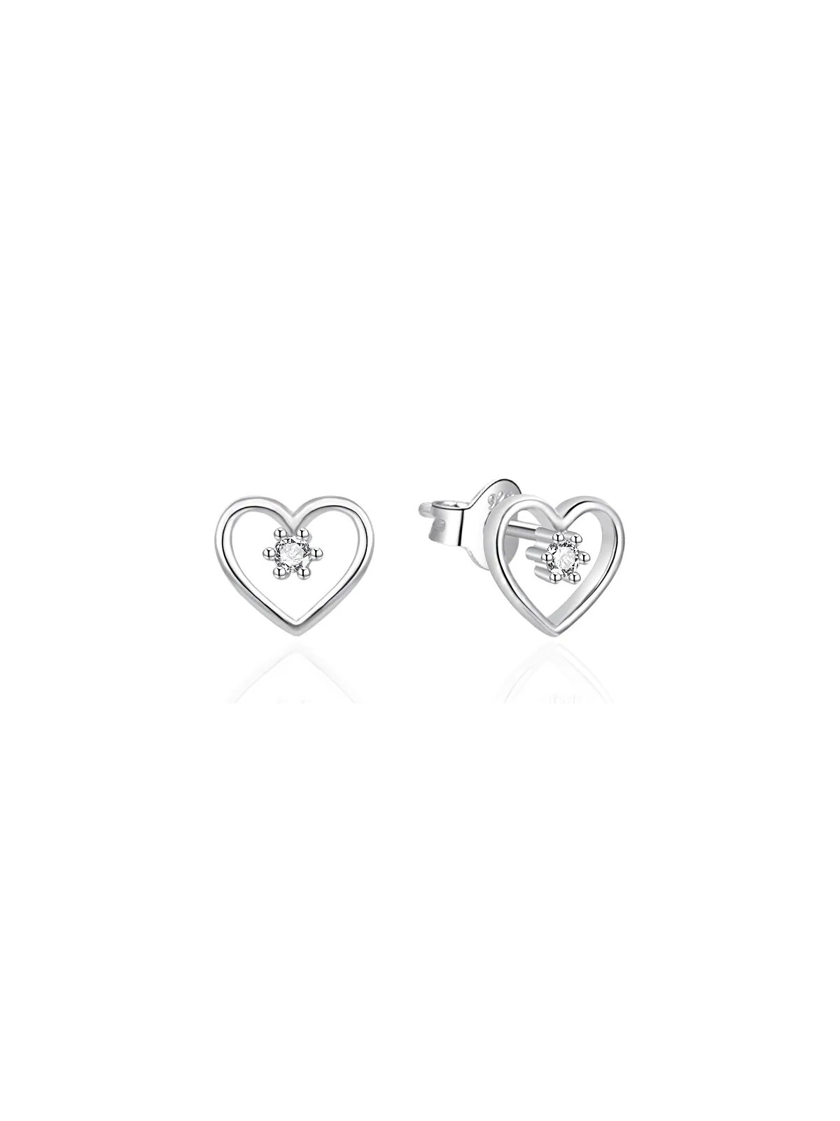 Agato Orecchini a cuore in argento con zircone AGT-E100PW donna