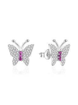 Agato Orecchini in argento a farfalla con zirconi AGT-E112PWF donna