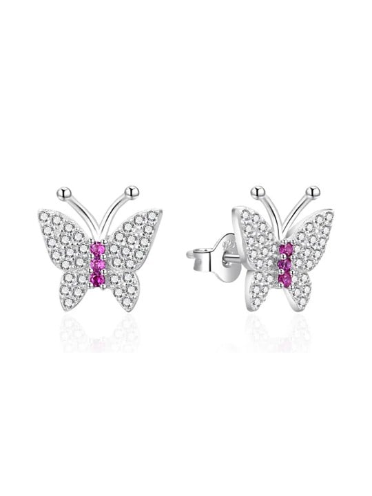 Agato Orecchini in argento a farfalla con zirconi AGT-E112PWF donna