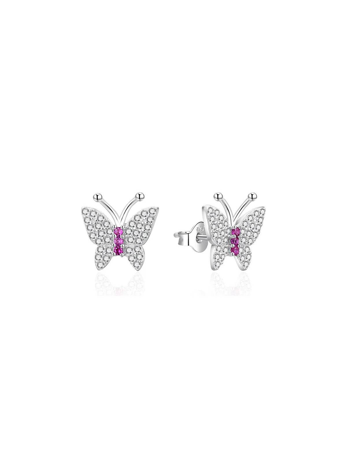 Agato Orecchini in argento a farfalla con zirconi AGT-E112PWF donna