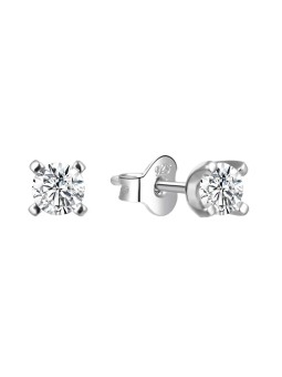 Agato Orecchini a bottone in argento senza tempo AGT-E056PW - Diametro: 0.5 cm donna