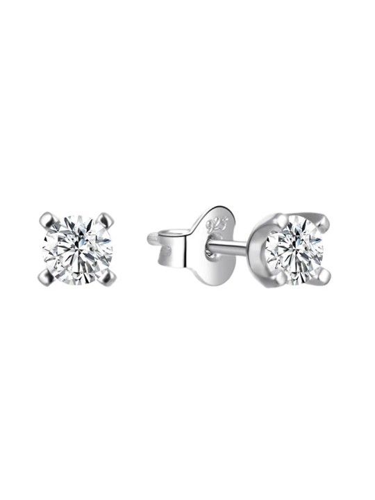 Agato Orecchini a bottone in argento senza tempo AGT-E056PW - Diametro: 0.5 cm donna
