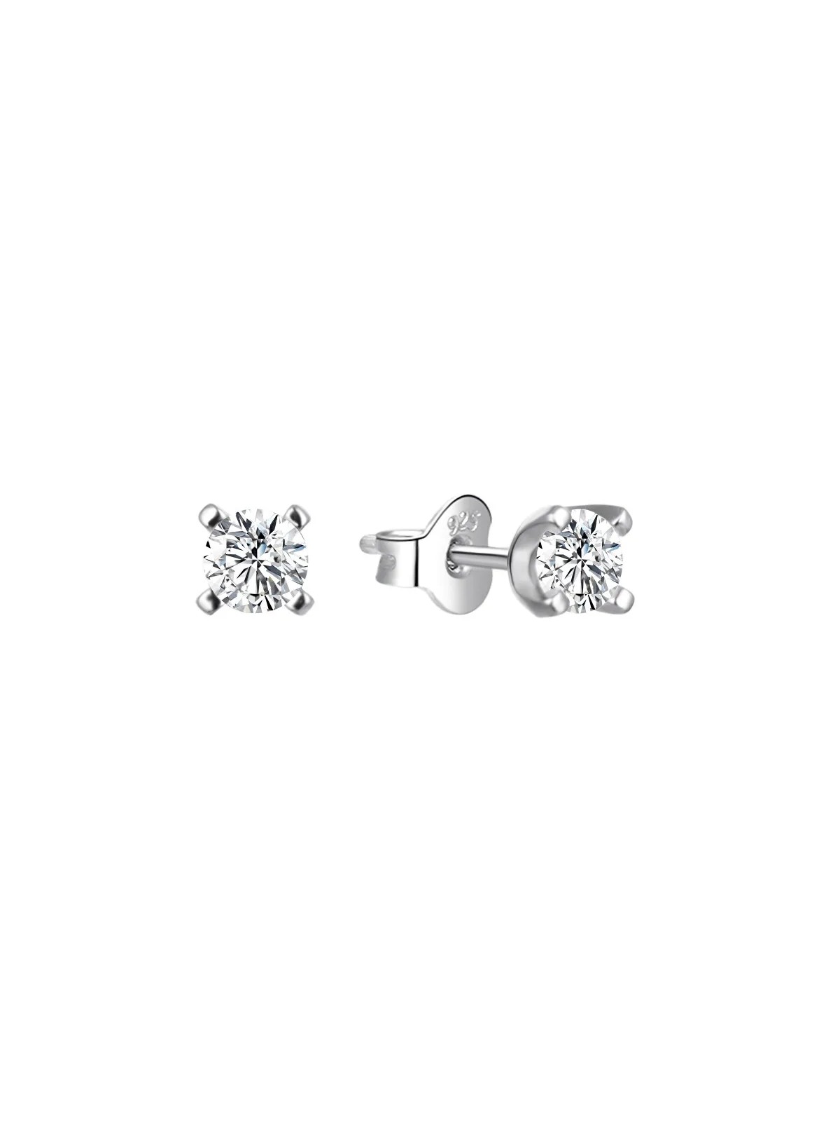 Agato Orecchini a bottone in argento senza tempo AGT-E056PW - Diametro: 0.5 cm donna