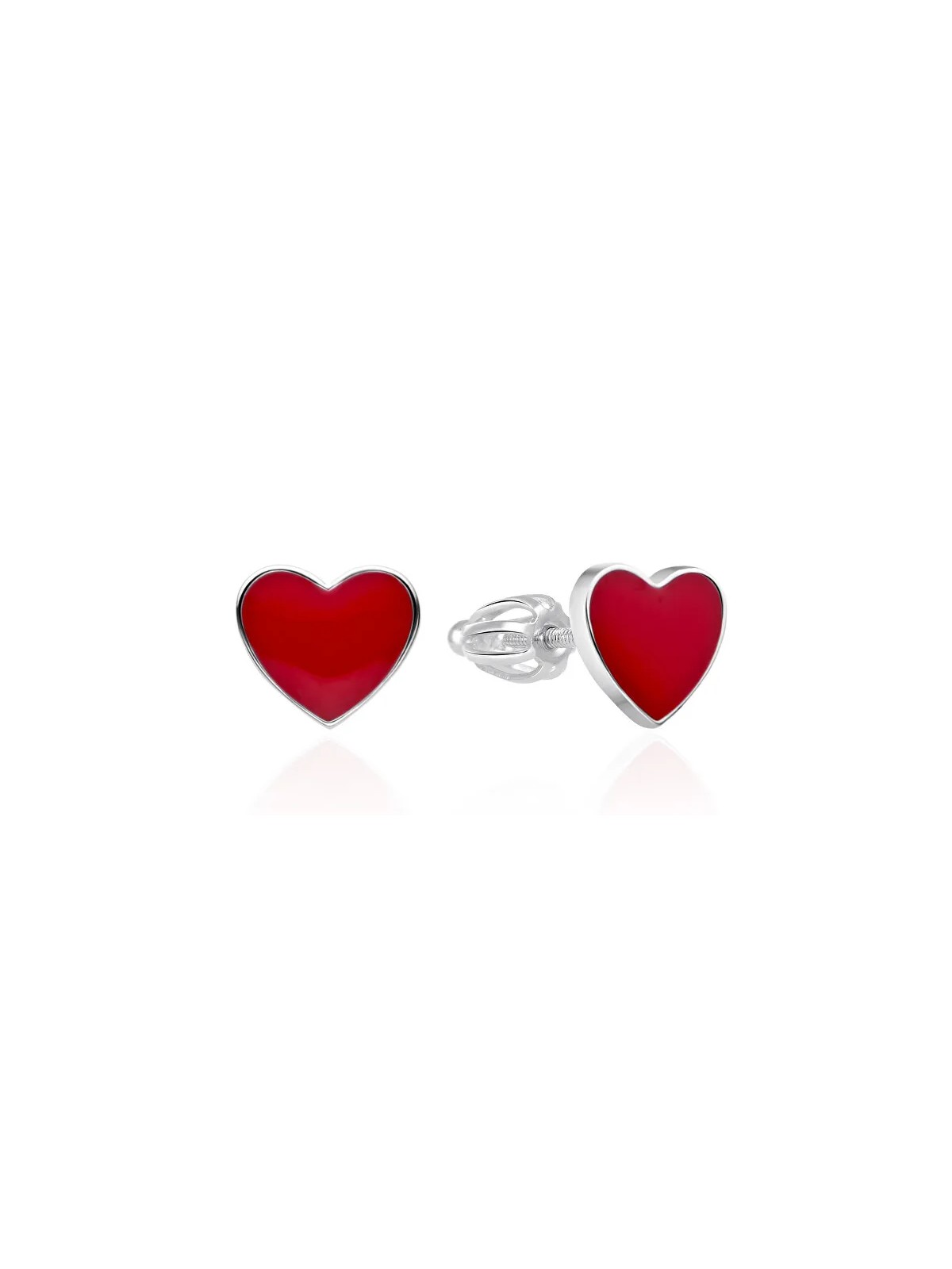 Agato Orecchini a bottone in argento Cuori AGT-E125S donna