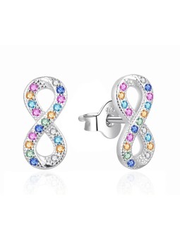 Agato Orecchini in argento infinito con zirconi colorati AGT-E078PC donna
