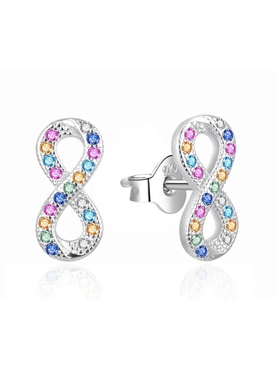 Agato Orecchini in argento infinito con zirconi colorati AGT-E078PC donna