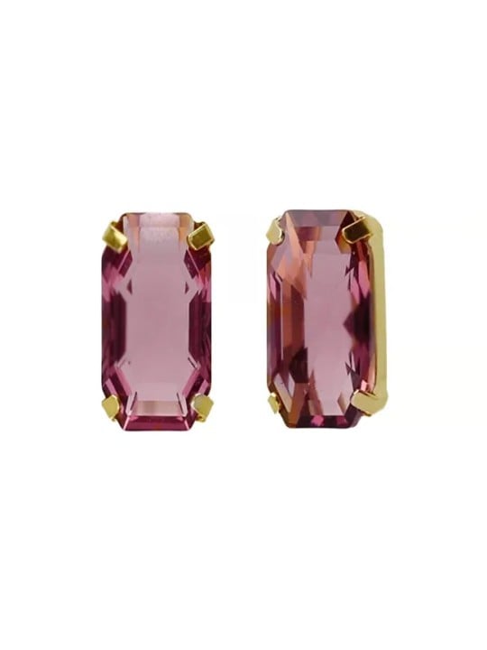 Victoria Cruz Eleganti orecchini placcati oro con cristallo bordeaux Inspire A4686-28DT donna