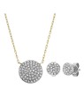 Fossil Set di gioielli bicolore in acciaio con zirconi JF04815SET (collana, orecchini) donna